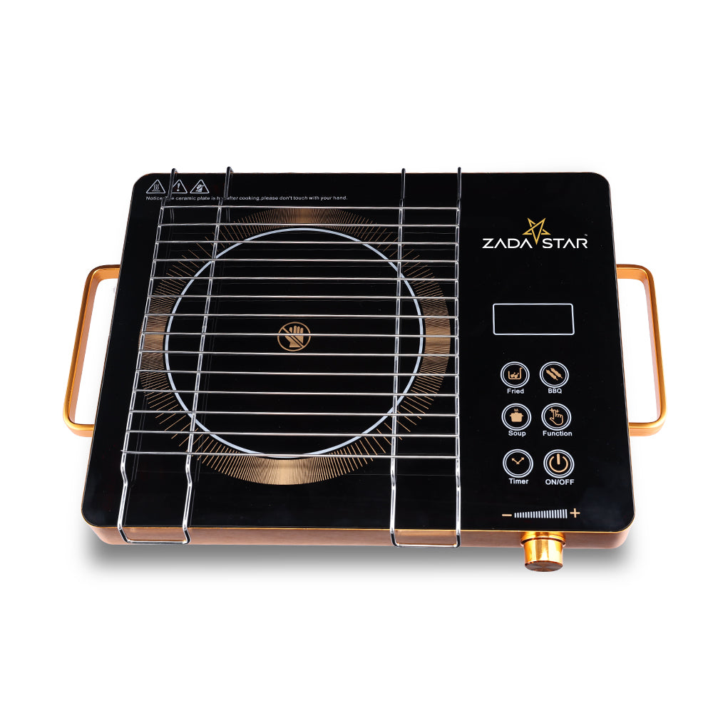 ZADASTAR ZS INFRARED COOKTOP WITH KNOB AND STAINLESS STEEL GRILL