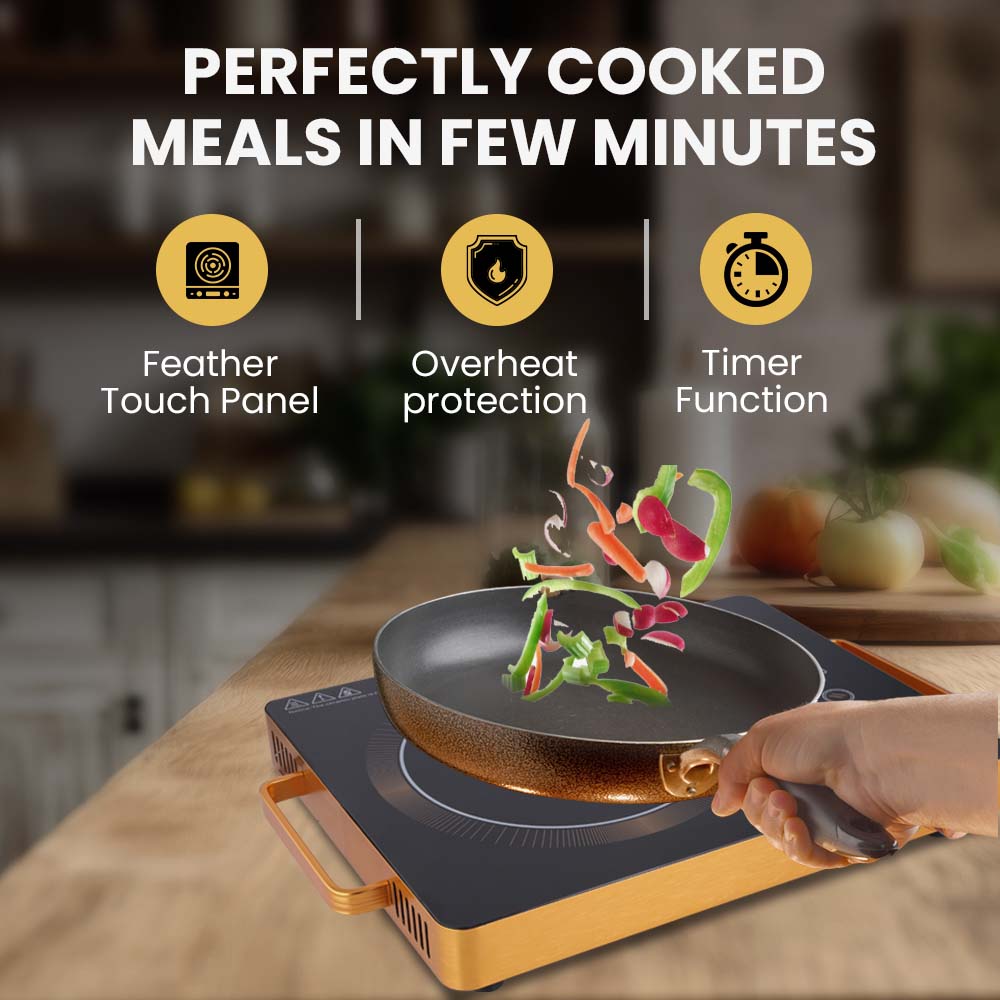 ZADASTAR ZS INFRARED COOKTOP WITH KNOB AND STAINLESS STEEL GRILL