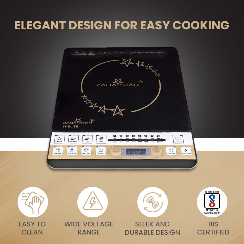ZADASTAR ZS ELITE 2000 WATTS INDUCTION COOKTOP