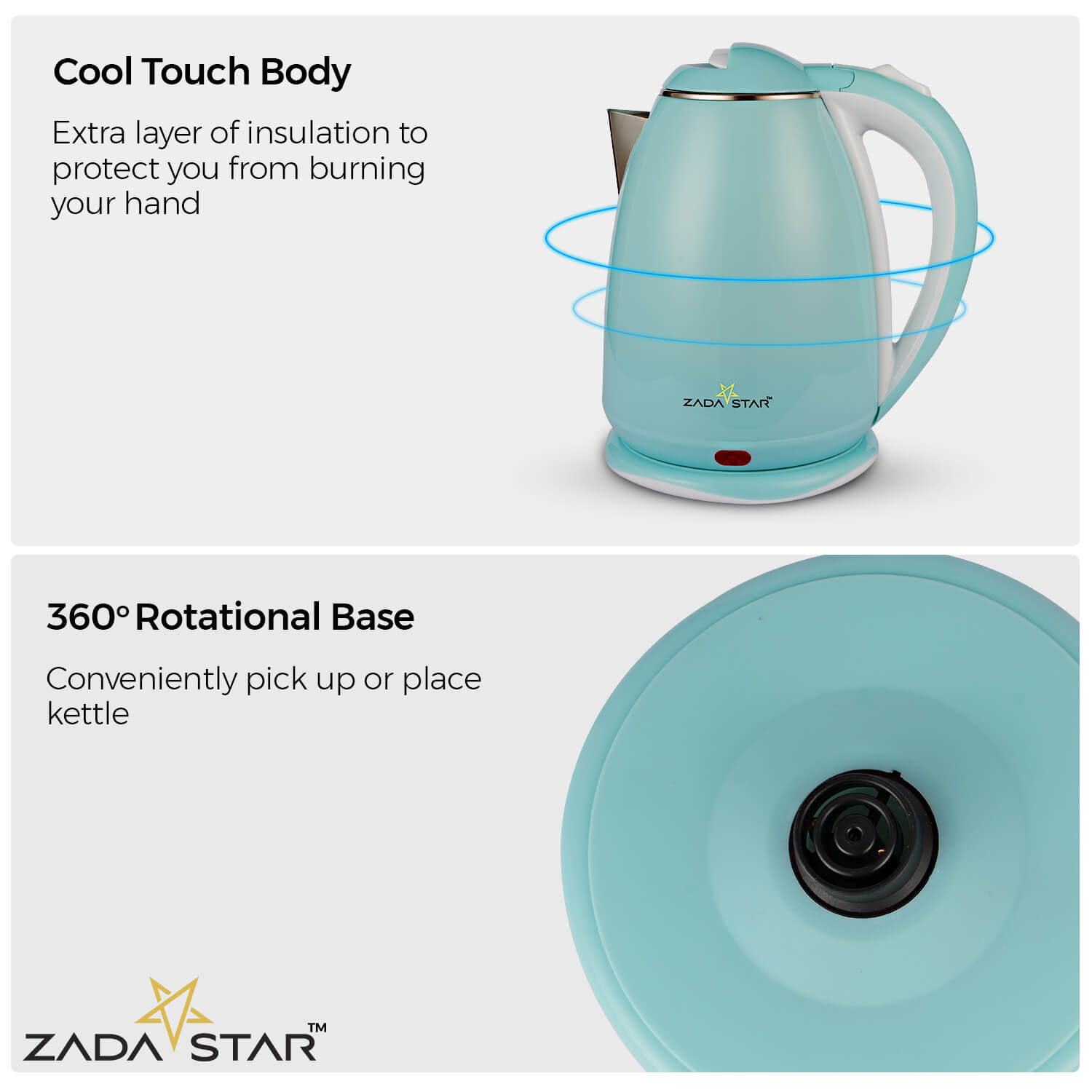 ZADASTAR 1.8L ZS COLOUR COOLTOUCH KETTLE