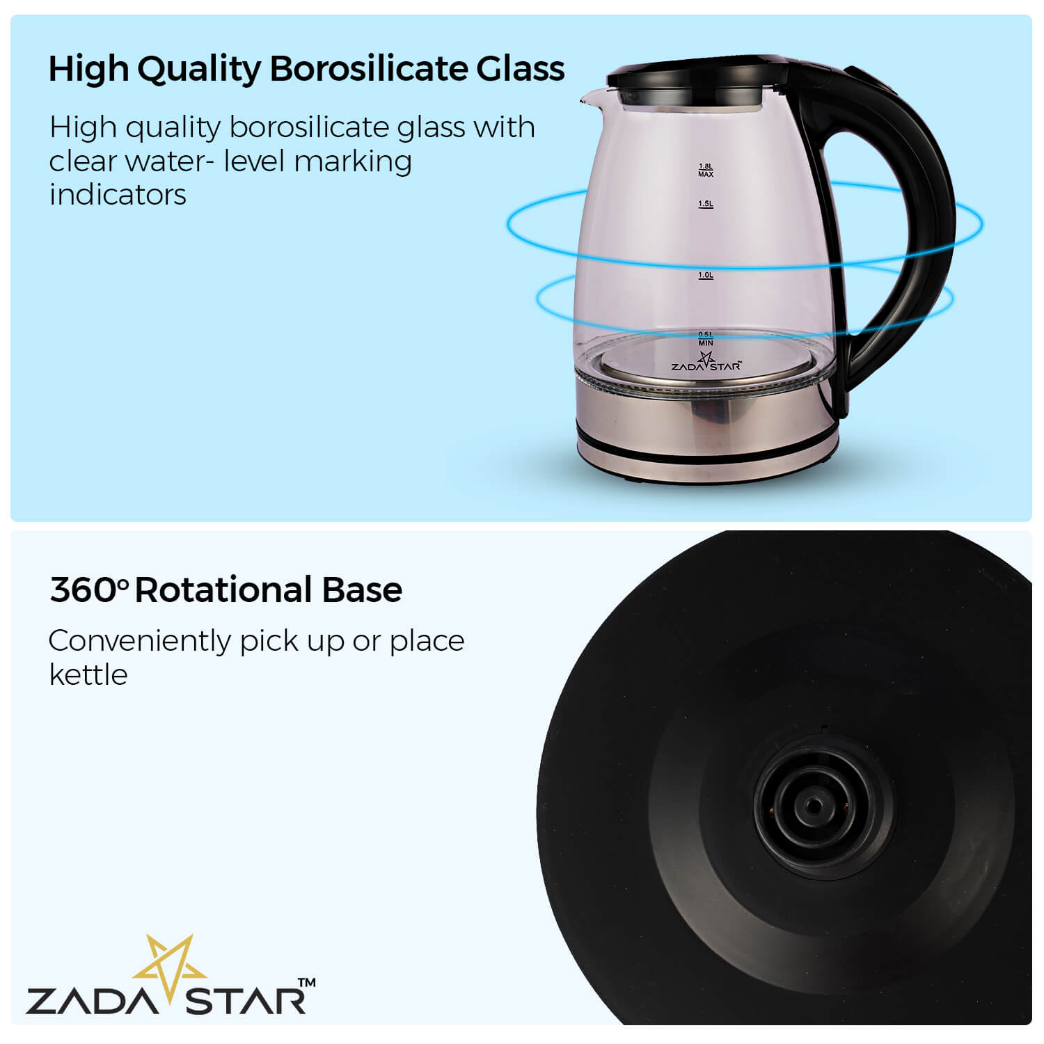 ZADASTAR ZS GLASS KETTLE