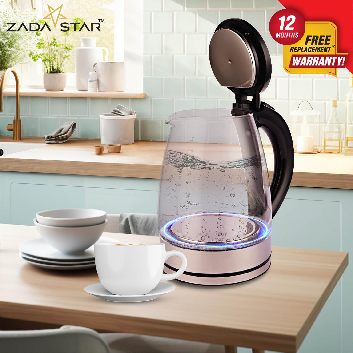 ZADASTAR 1.8L ZS GLASS KETTLE