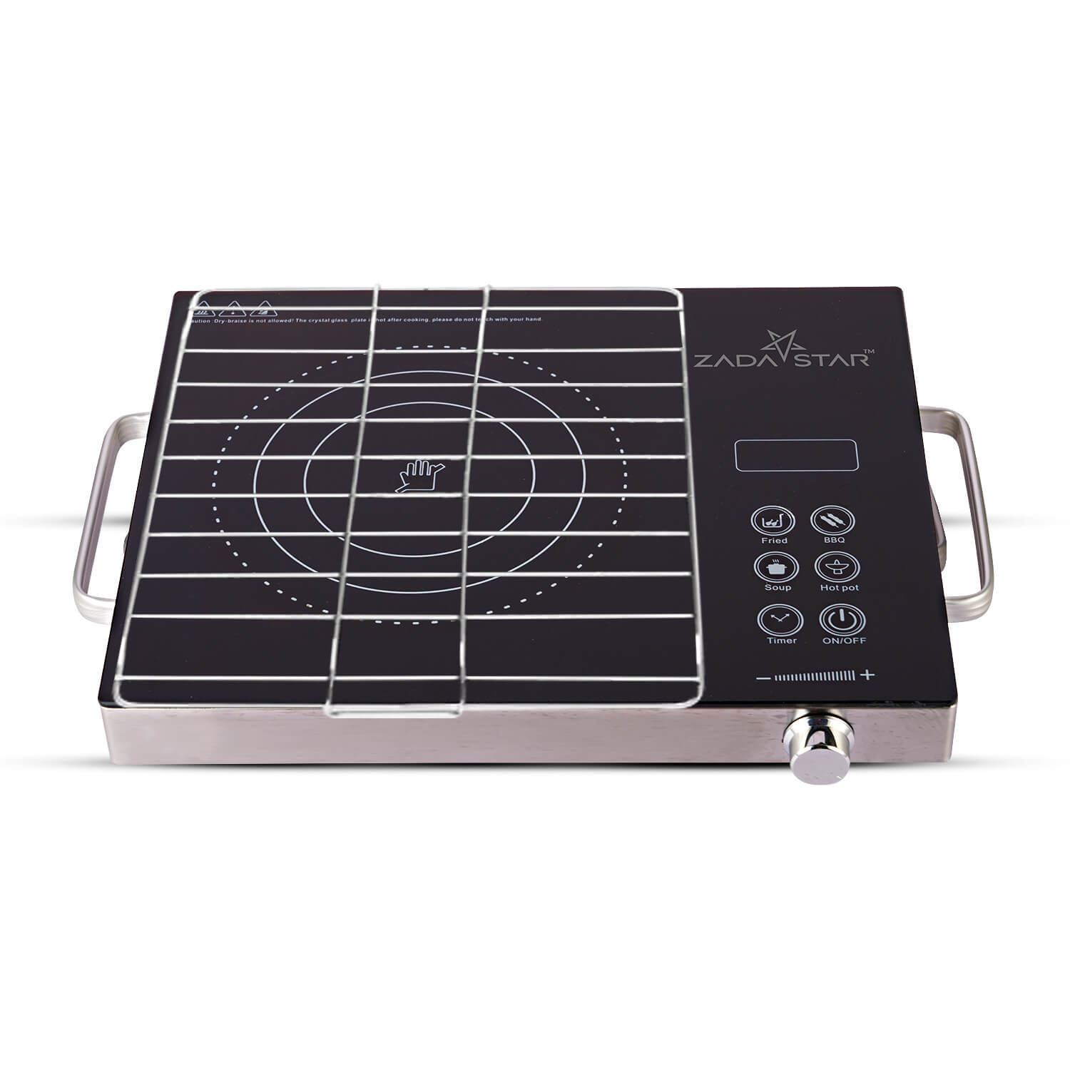 ZADASTAR ZS INFRARED COOKTOP WITH KNOB AND STAINLESS STEEL GRILL