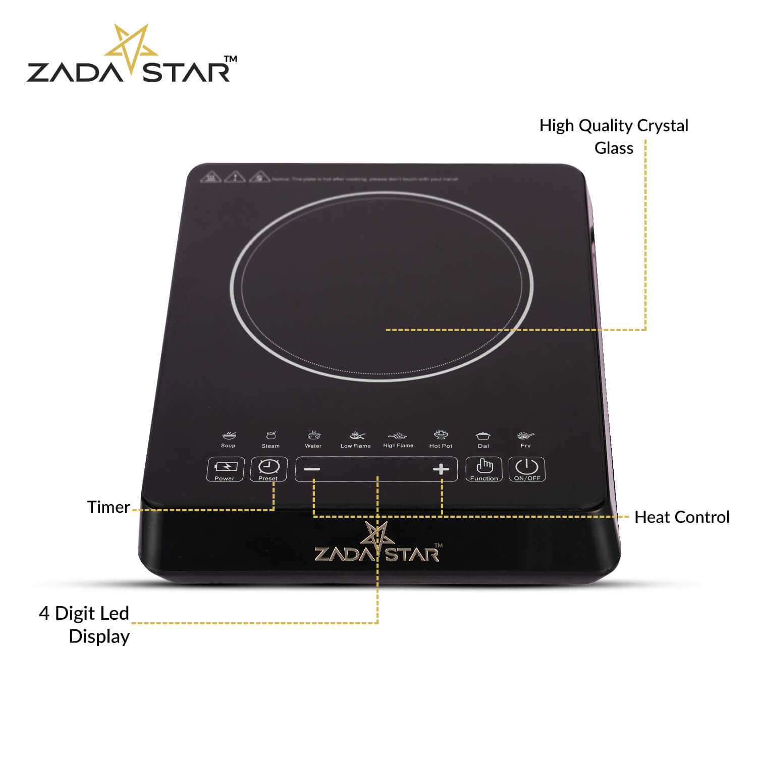 ZADASTAR ZS TOUCH 2000W INDUCTION COOKTOP