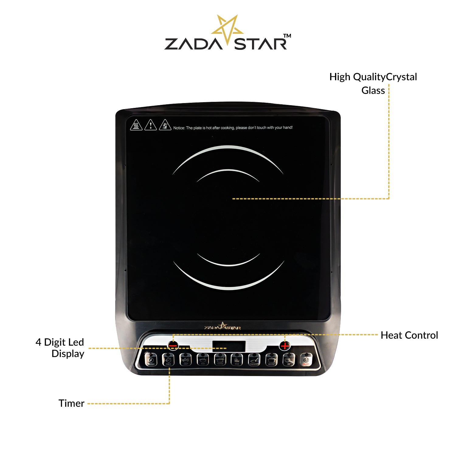 ZADASTAR ZS ELITE 2000 WATTS INDUCTION COOKTOP