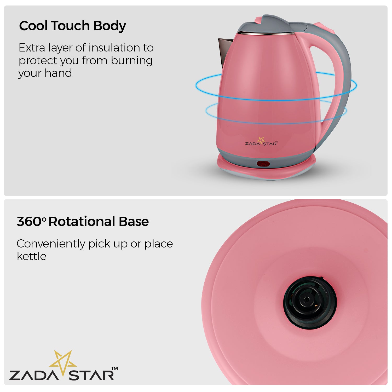 ZADASTAR 1.8L ZS COLOUR COOLTOUCH KETTLE