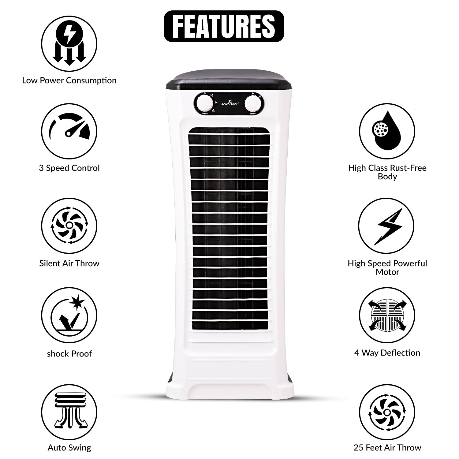 ZADASTAR ZS BREEZY CHILD SAFE TOWER FAN