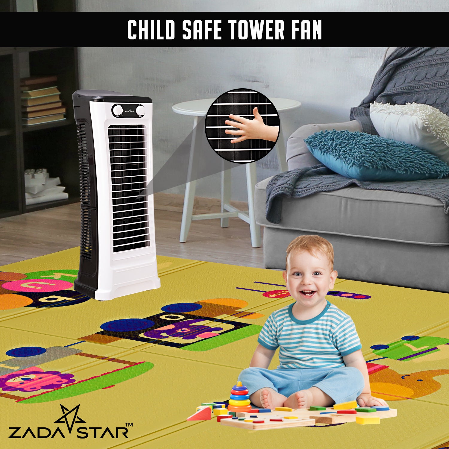 ZADASTAR ZS BREEZY CHILD SAFE TOWER FAN